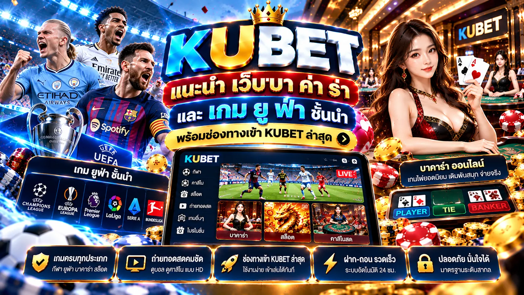 แนะนำ เว็บ บา ค่า ร่า และ เกม ยู ฟ่า ชั้นนำ พร้อมช่องทางเข้า KUBET ล่าสุด