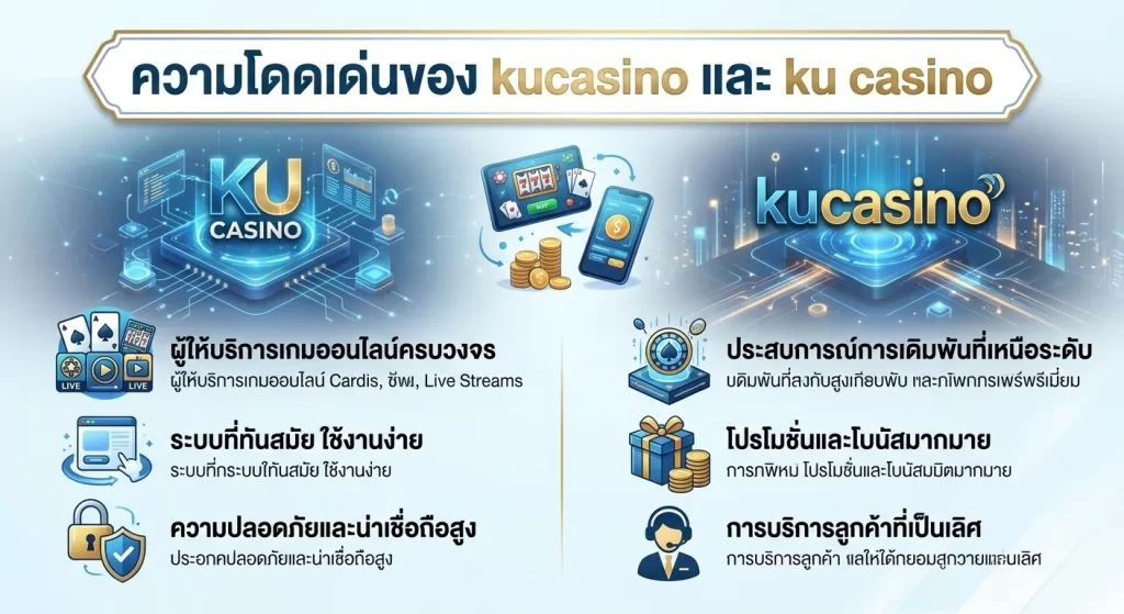 ความโดดเด่นของ kucasino และ ku casino
